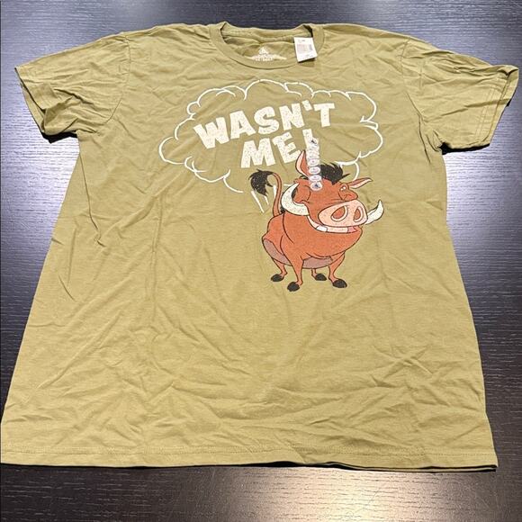 Disney Tops - Disney Olive Green T-Shirt with White Print